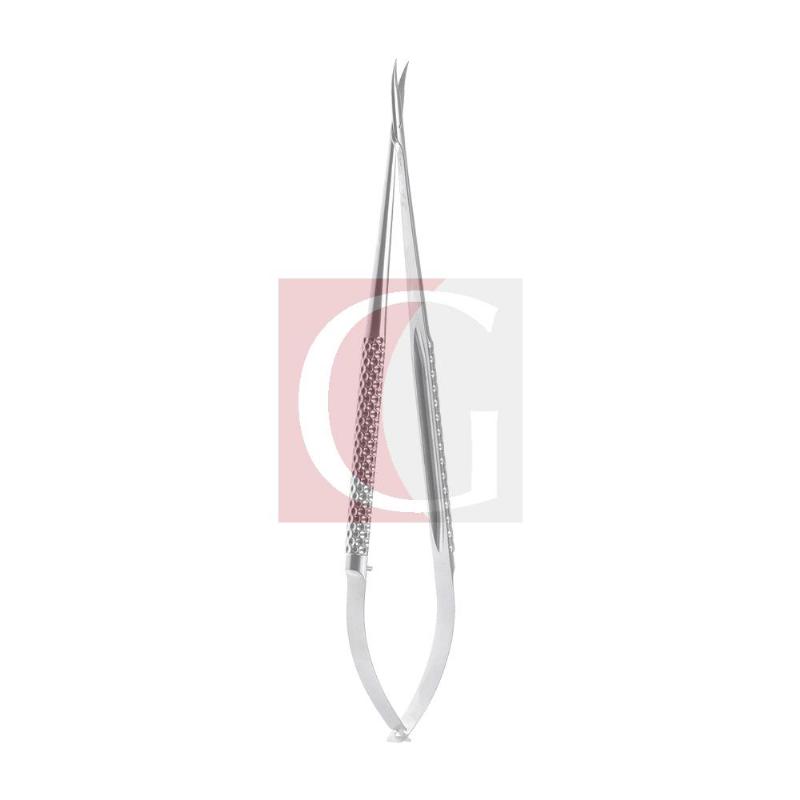 Мікроножиці коронарні, за Потсом, з круглою ручкою, вигнуте лезо (Гайстер, 03-0604)